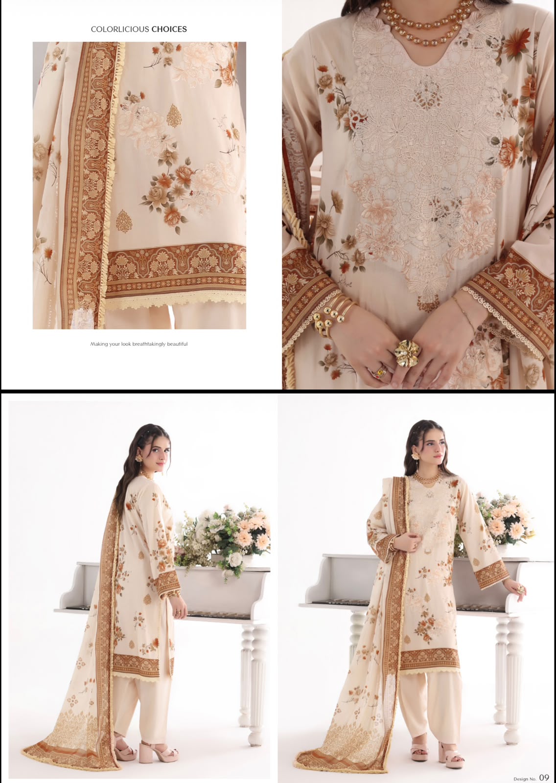 Naqshe Luxary Unstich 3pec A08